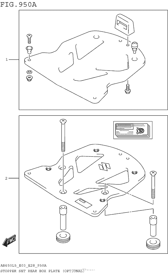 Stopper Set Rear Box Plate (Optional)