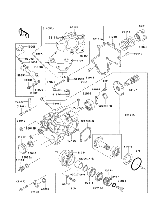 Front bevel gear(1/3)