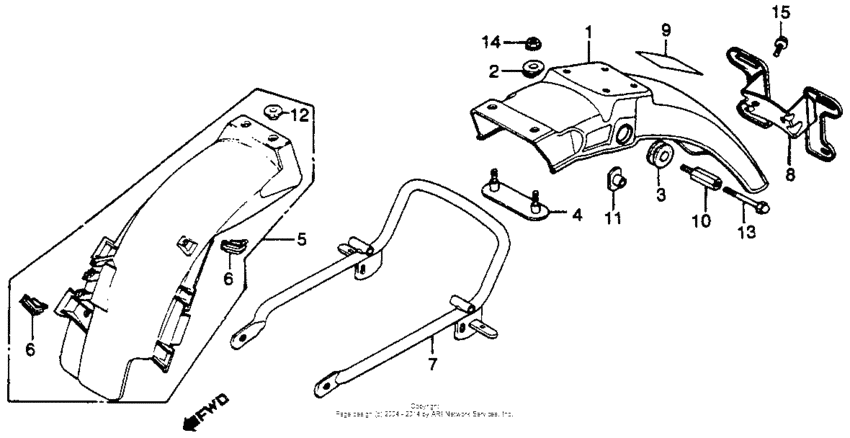 Cb750k rear fender 79
