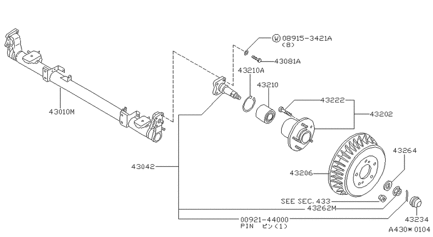 Rear axle