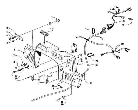 Console, switches, and wiring assemblies