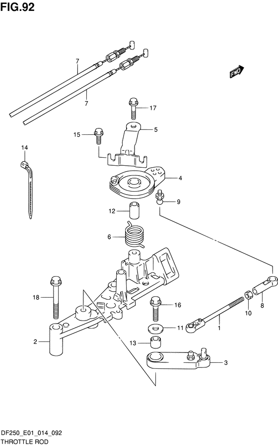Throttle rod