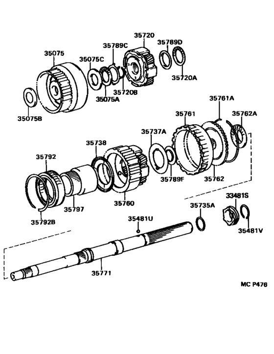 Planetary Gear, Reverse Piston & Counter Gear(Atm)