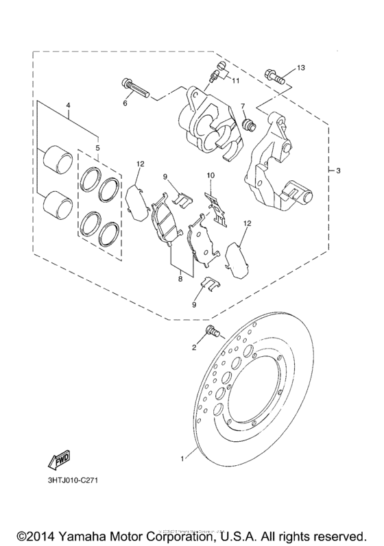 Front brake caliper