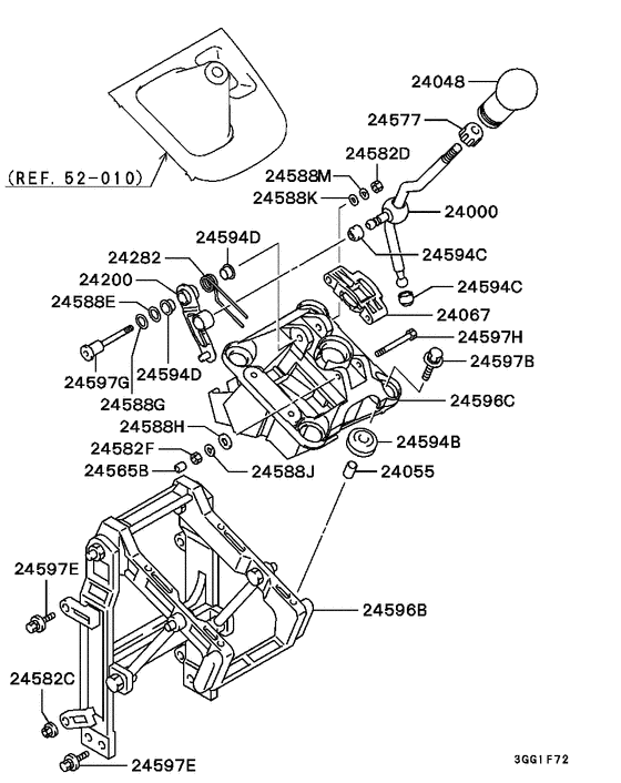 M/t floor shift linkage