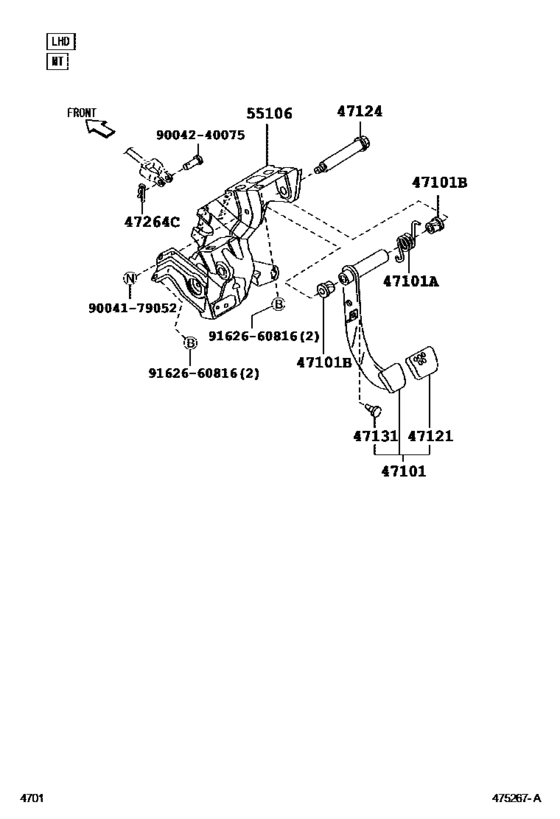 Brake Pedal & Bracket