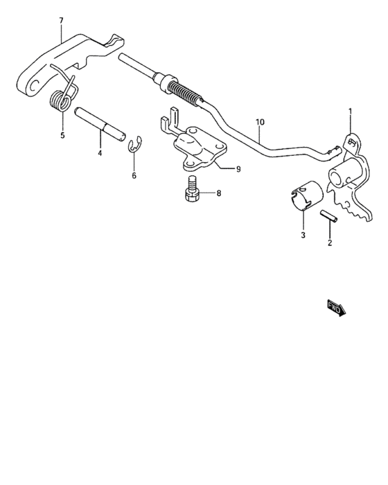 At shift linkage & park lock