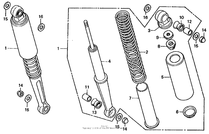 Rear shock absorber k3