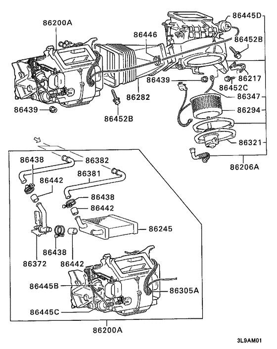 Heater unit & piping