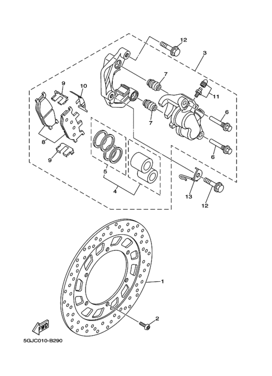 Front brake caliper