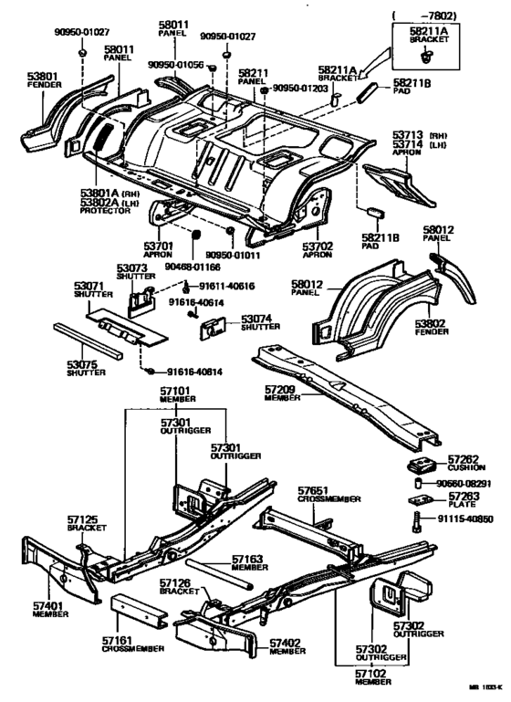 Front Floor Panel & Front Floor Member