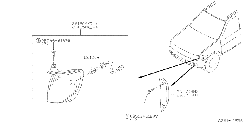 Front combination lamp