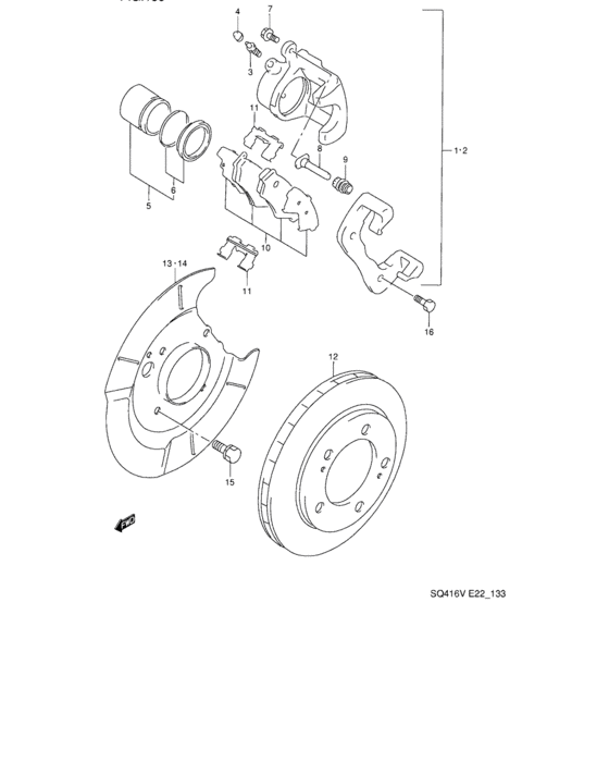 Front wheel brake