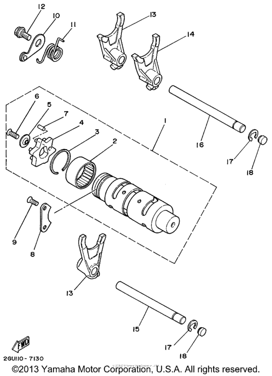 Shift cam - fork