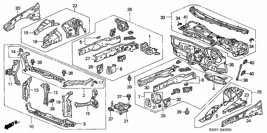 Front bulkhead/dashboard