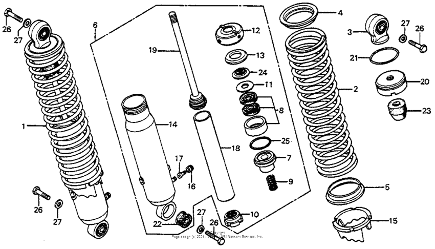 Rear shock absorber 76