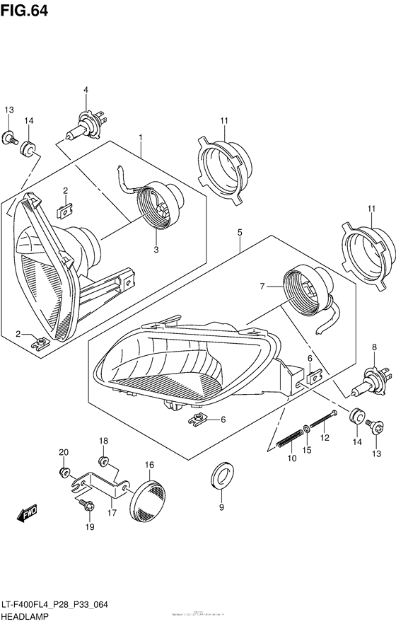 Headlamp (Lt-F400Fl4 P28)