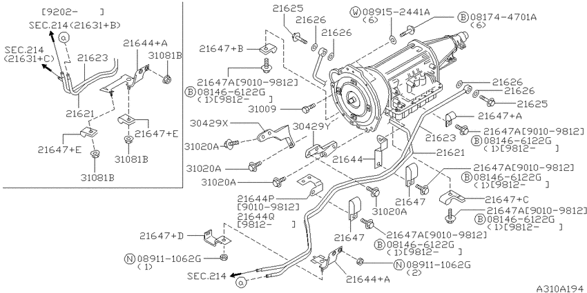 Auto transmission,transaxle & fitting