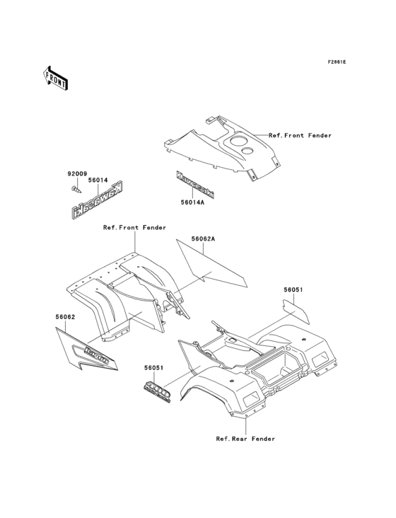 Decals(green)(klf400-b7)