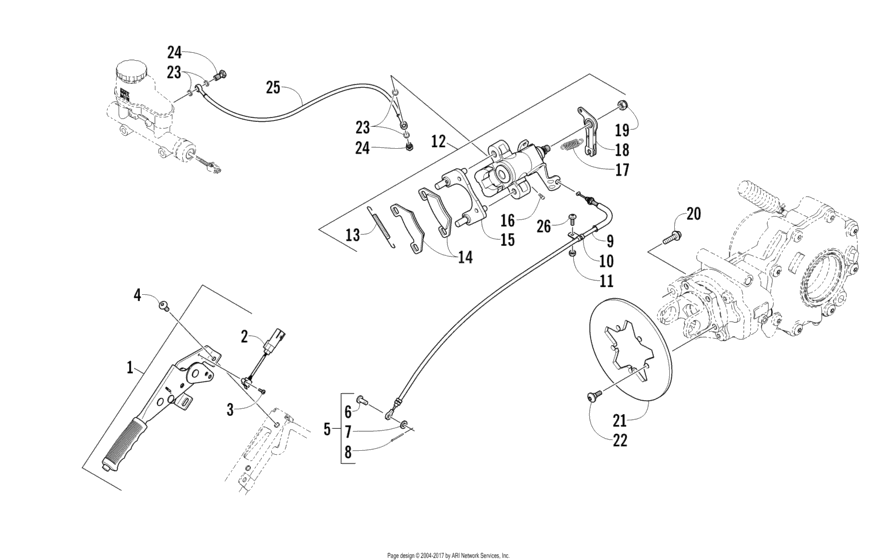 Rear And Parking Brake Assembly