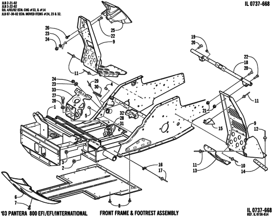 Front Frame And Footrest Assembly