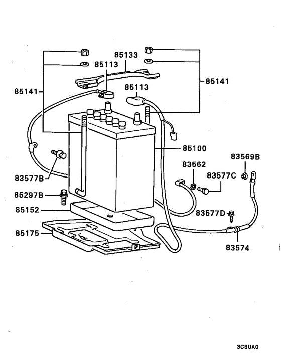 Battery cable & bracket