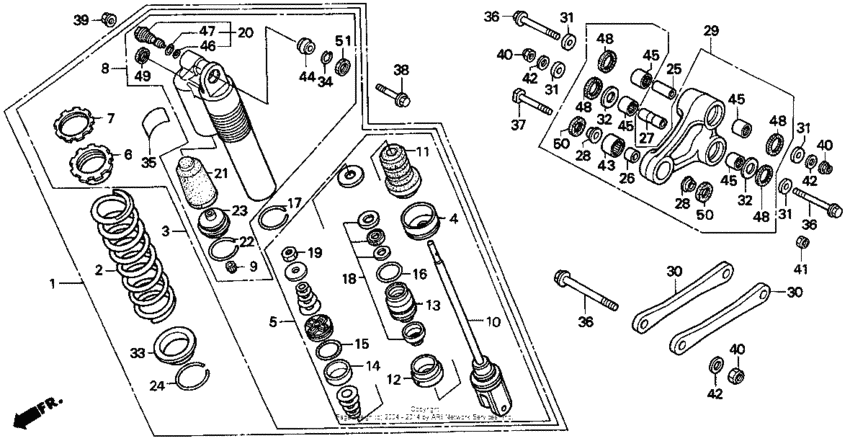 Rear shock absorber 97