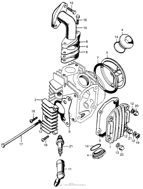Cylinder head cover + inletpipe