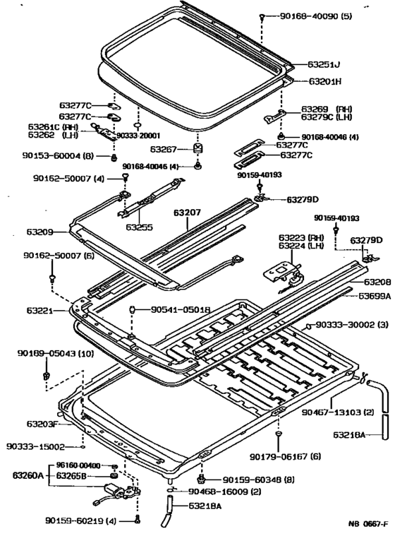 Roof Panel & Back Window Glass