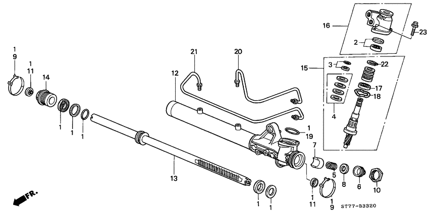 Power steering gear box components