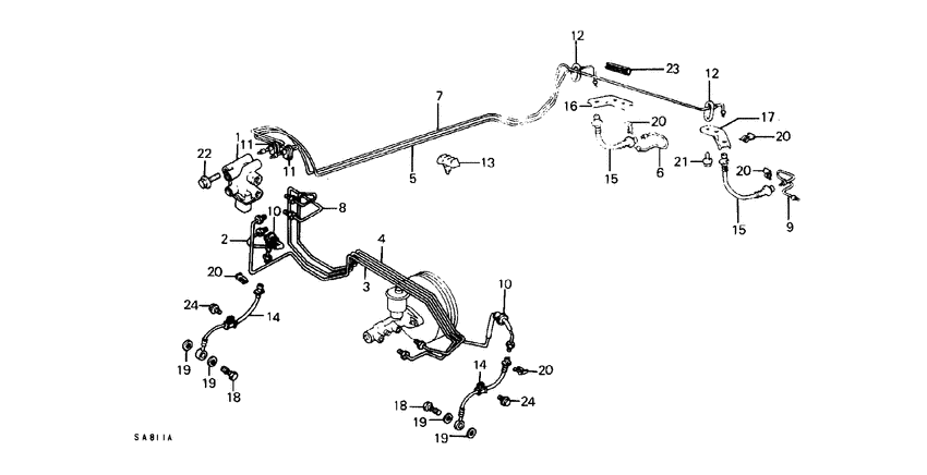 Brake hose/brake pipe