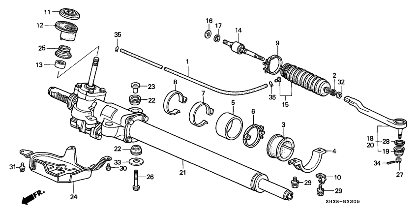 Power steering gear box