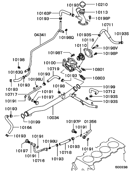Water pipe & thermostat