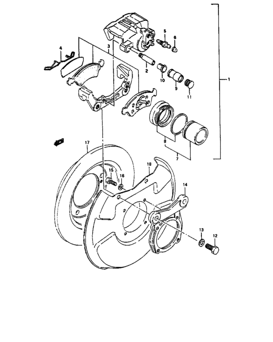 Front wheel brake