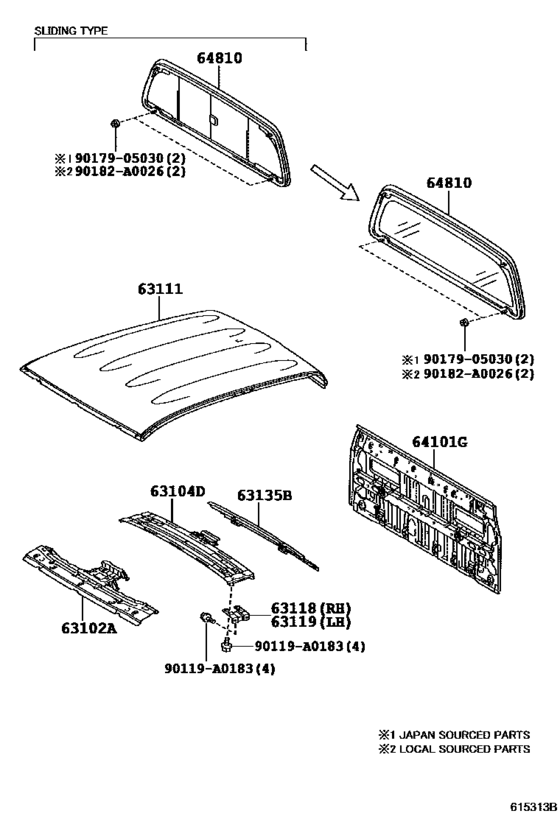 Roof Panel & Back Panel