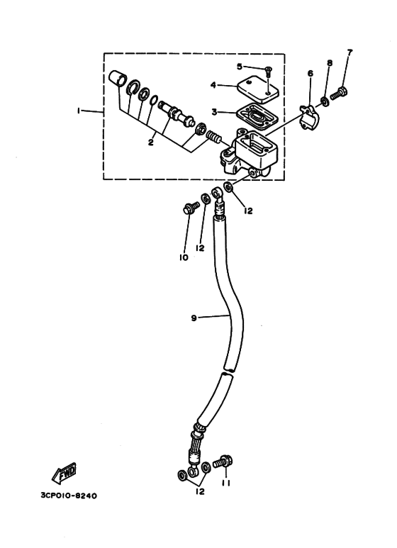 Front master cylinder