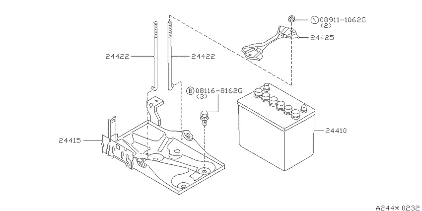 Battery & battery mounting