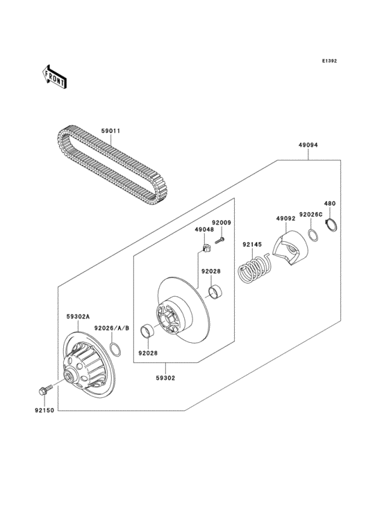 Driven converter/drive belt