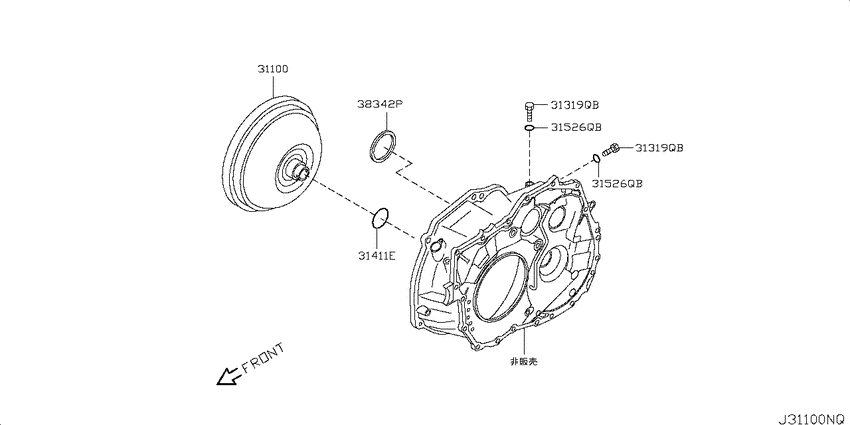Torque converter,housing & case