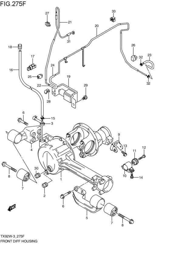フロントデファレンシャルハウジング