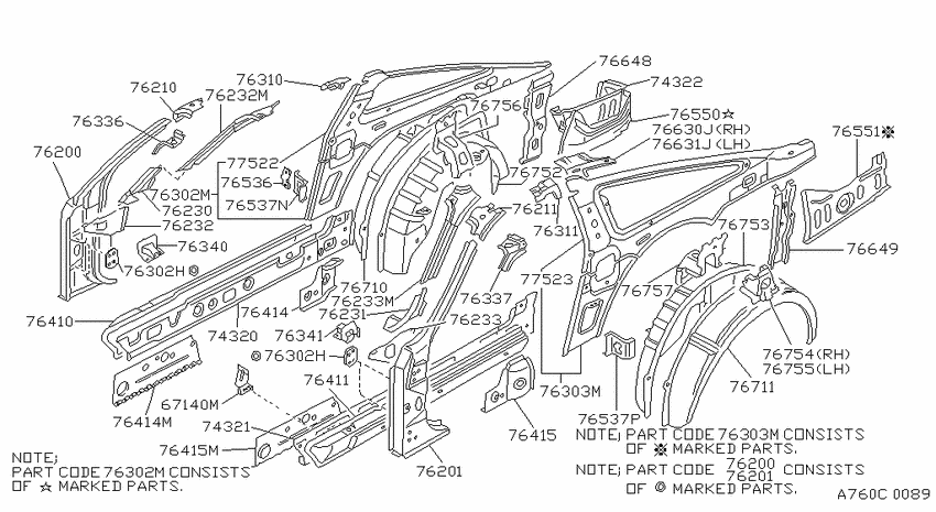 Body side panel