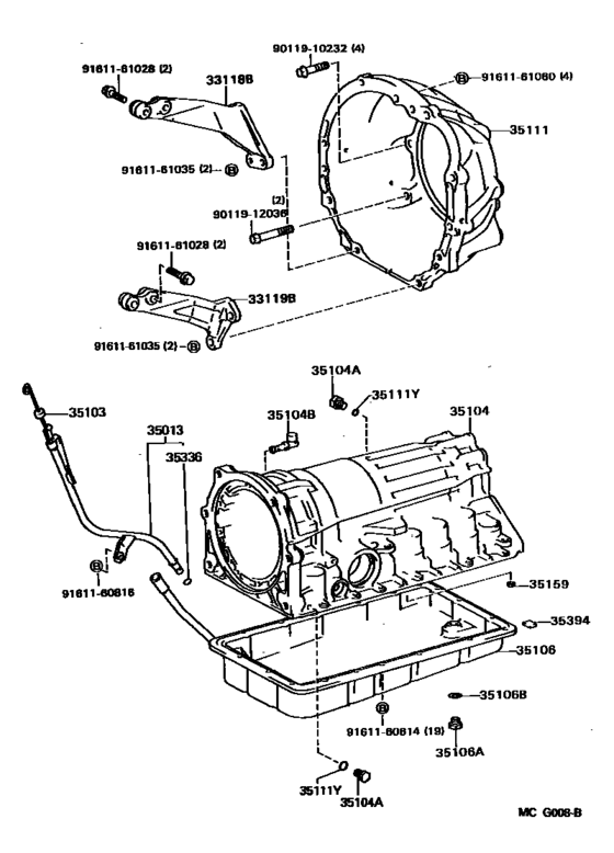 Transmission Case & Oil Pan (Atm)
