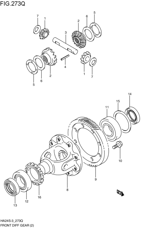 フロントデファレンシャルギヤ