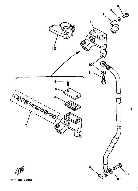 Front master cylinder