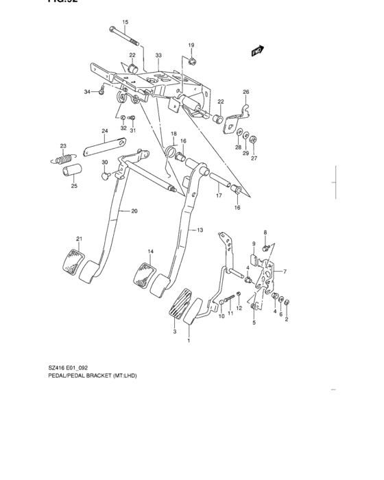 Pedal and pedal bracket