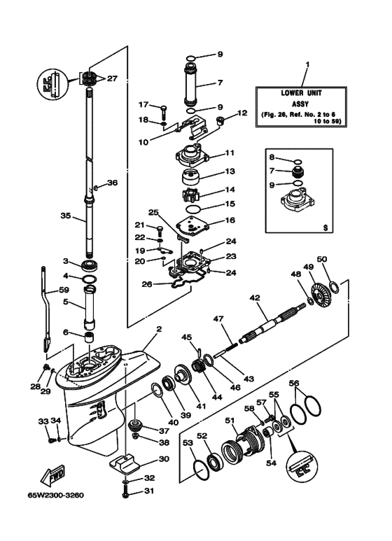 Lower casing & drive 1