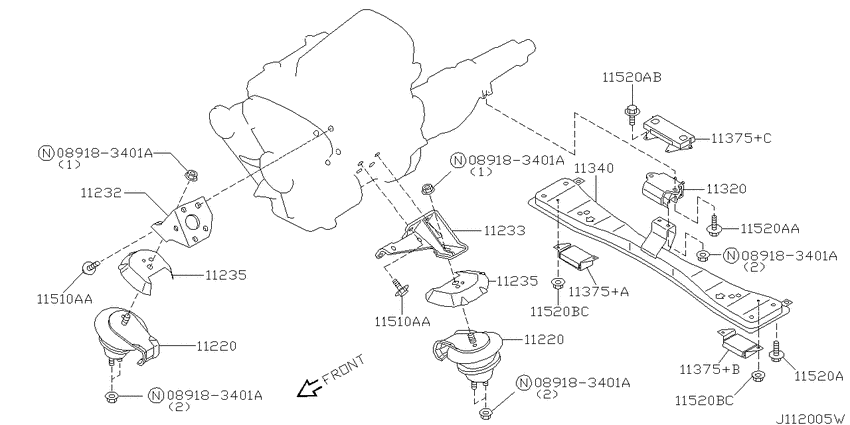 Engine & transmission   mounting