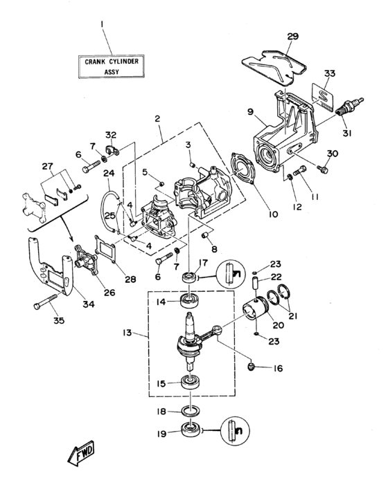 Cylinder crankcase