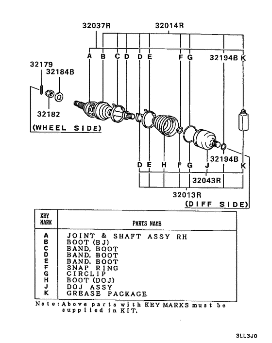 Front axle drive shaft