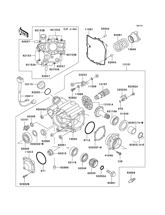 Front bevel gear